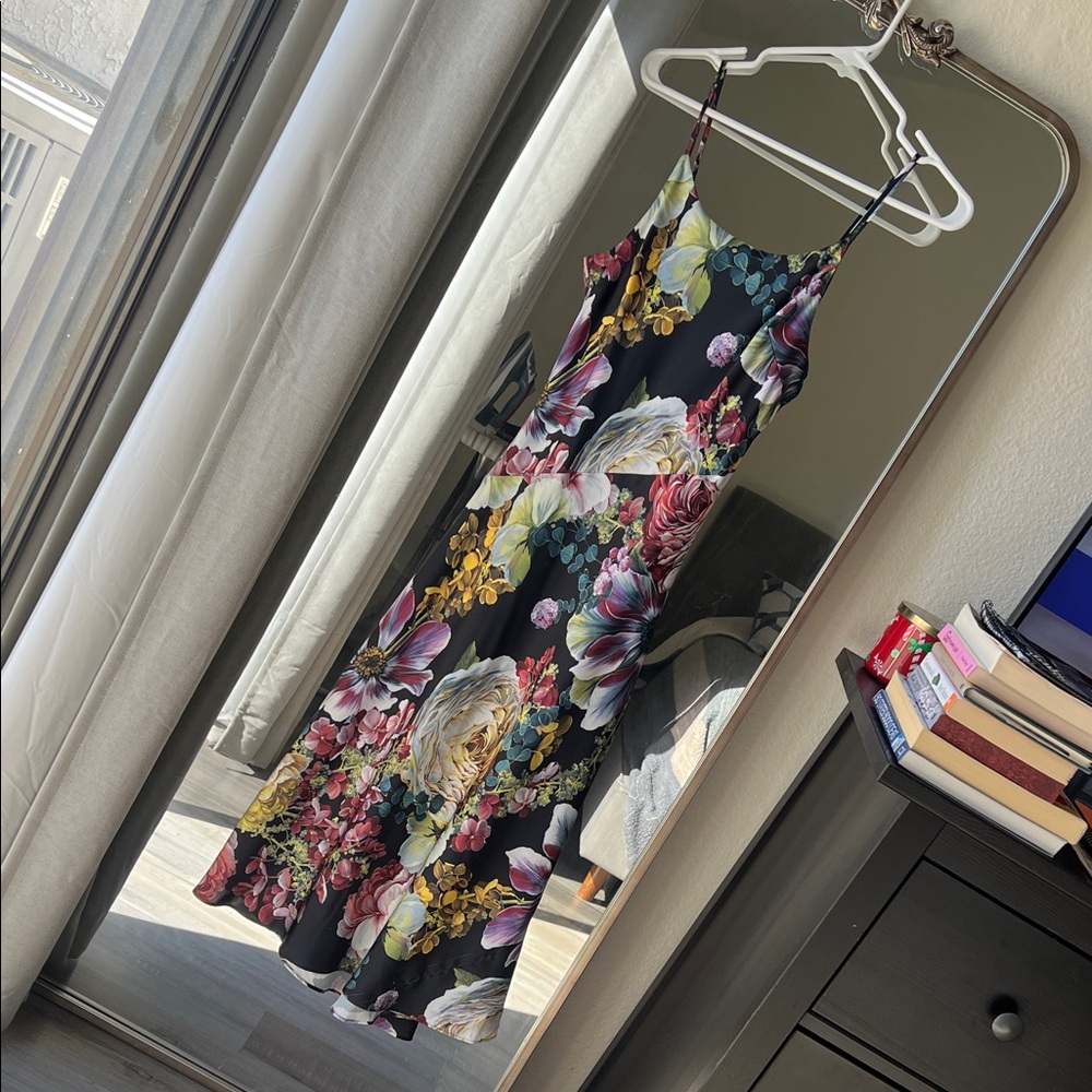 Floral Black Maxi Dress